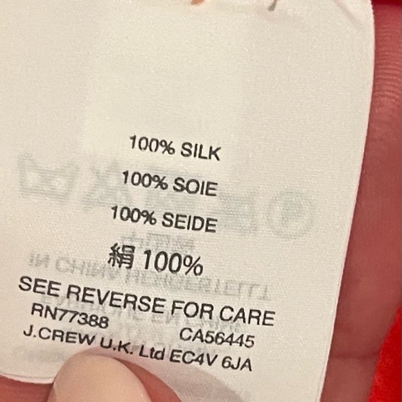 J. Crew Bright Red Ruffled Blouse - Picture 11 of 11